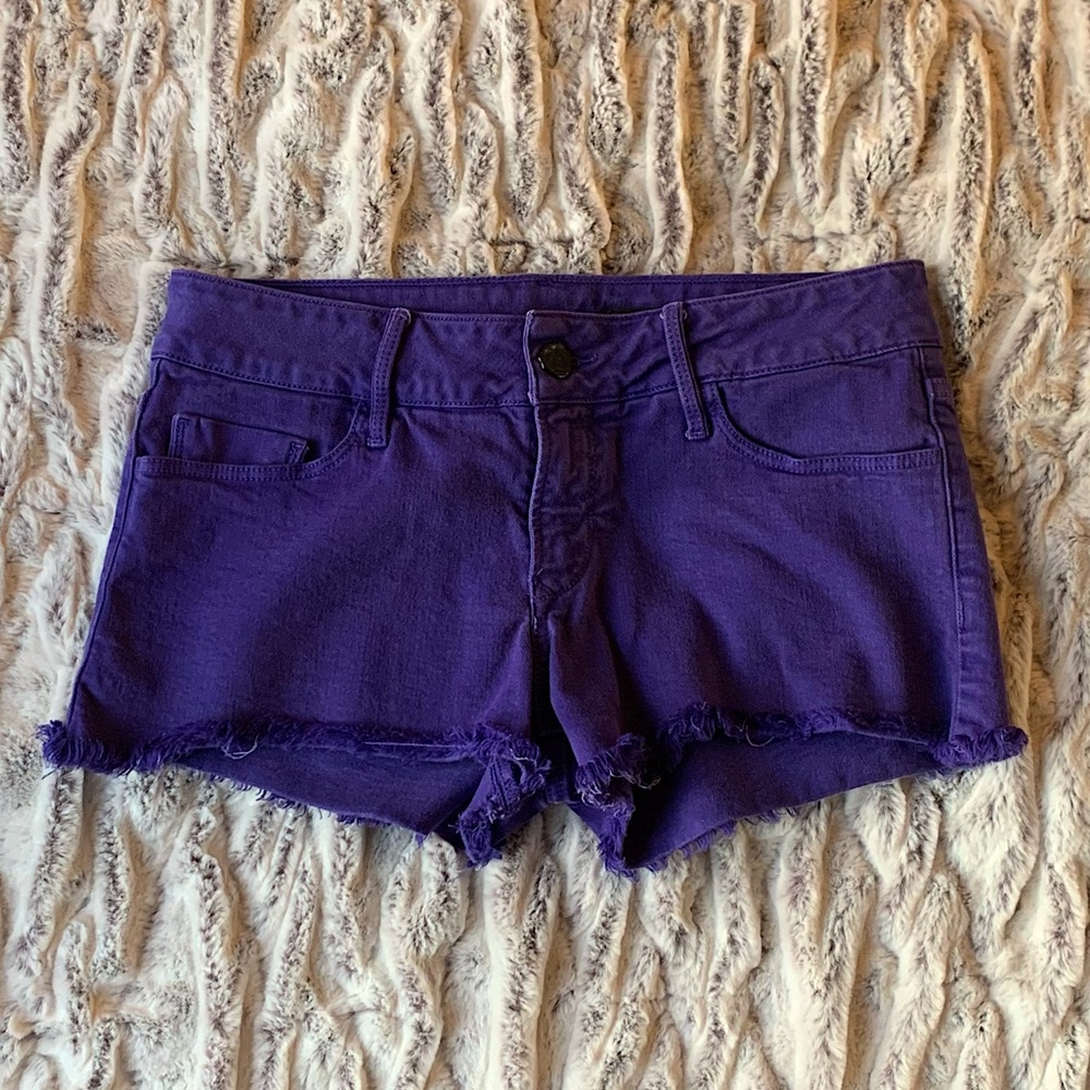 Black Orchid Purple Cutoff Shorts
